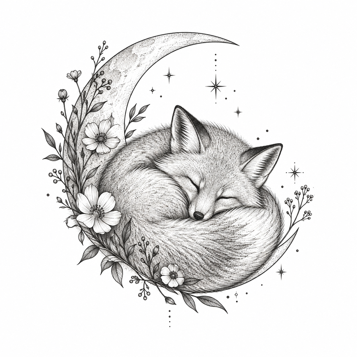 Moonlit fox